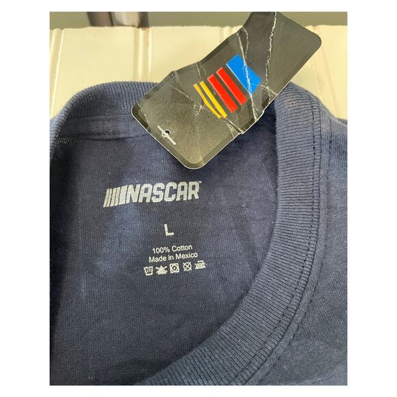 NWT Nascar Joe Nemechek Checkered Flag Trump Pence 2020 T-Shirt Size Men's Large - Picture 3 of 7